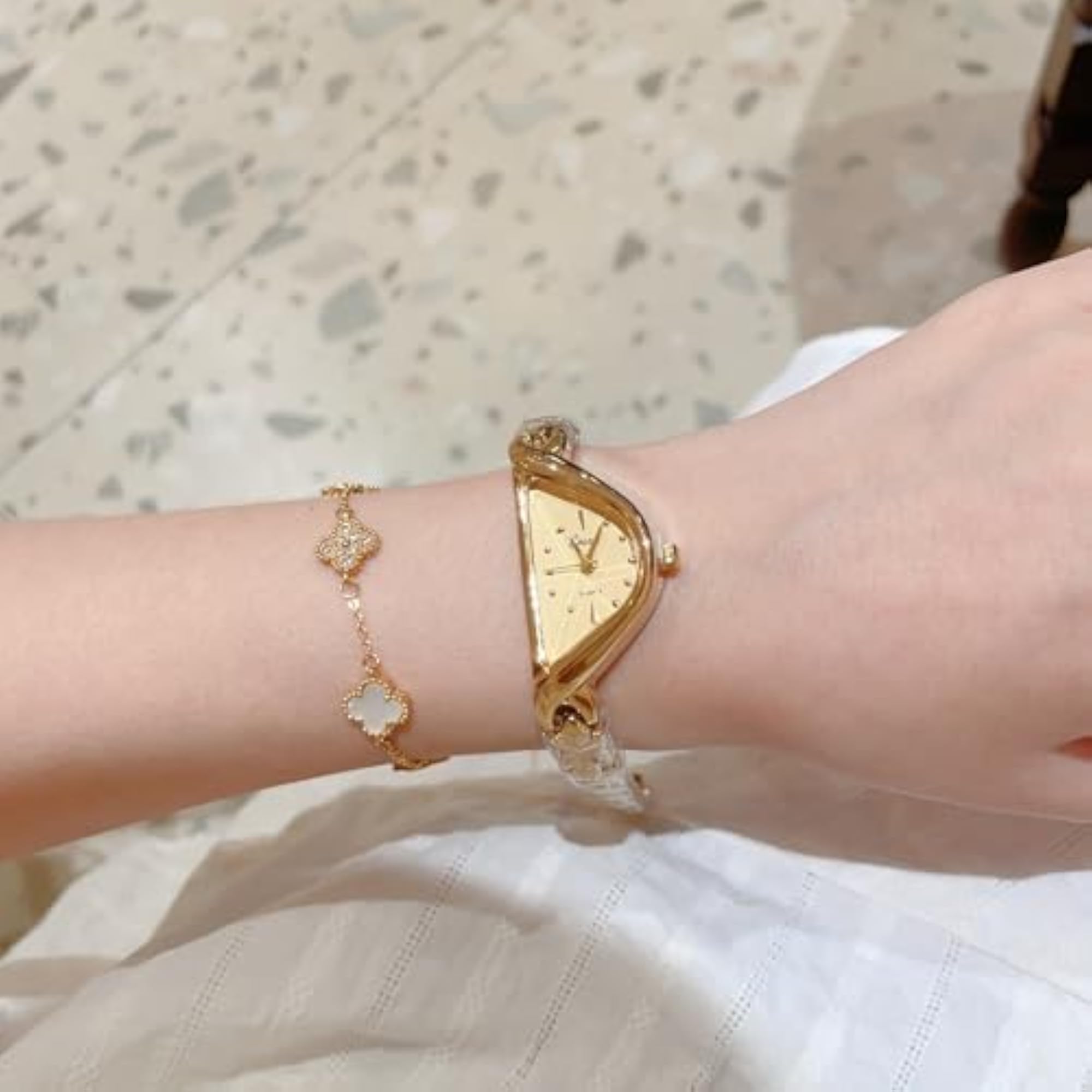 Women's Irregular Shape Bracelet Watch, Elegant Design